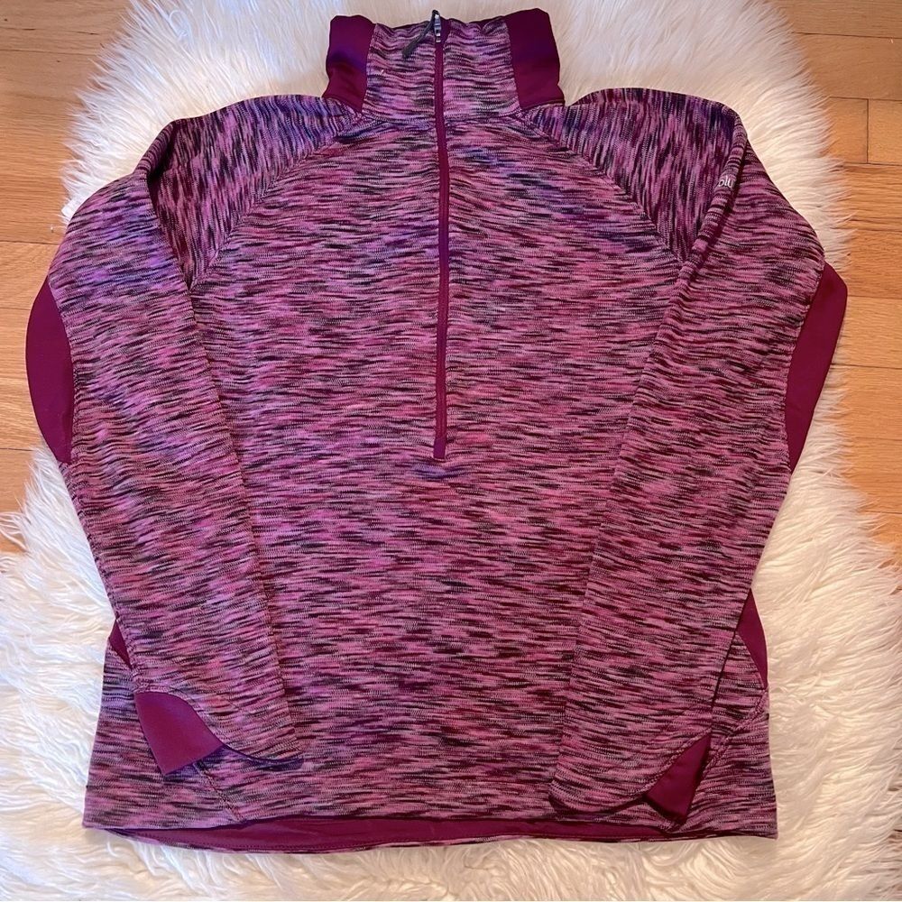 Columbia Women’s Half Zip Heather Pink & Black Light pull-over, Size Medium.